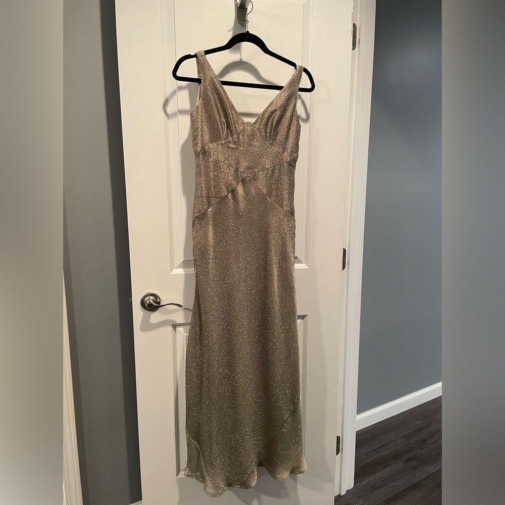 NWT ANN TAYLOR GOLD Evening Dress